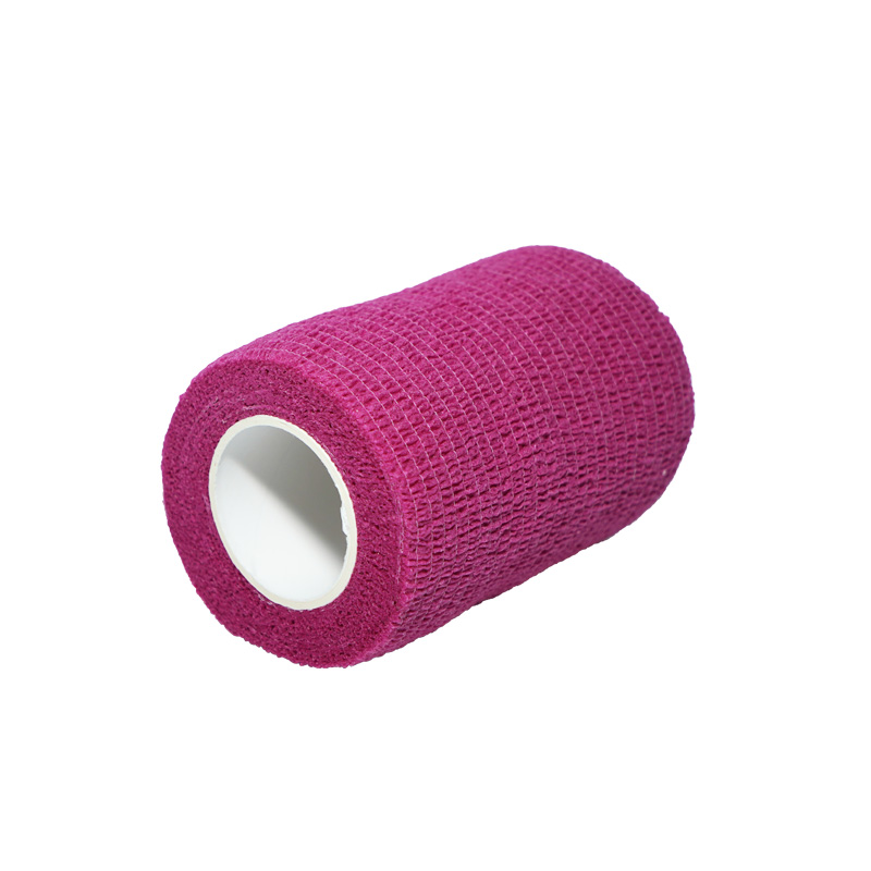 紫色の粘着包帯